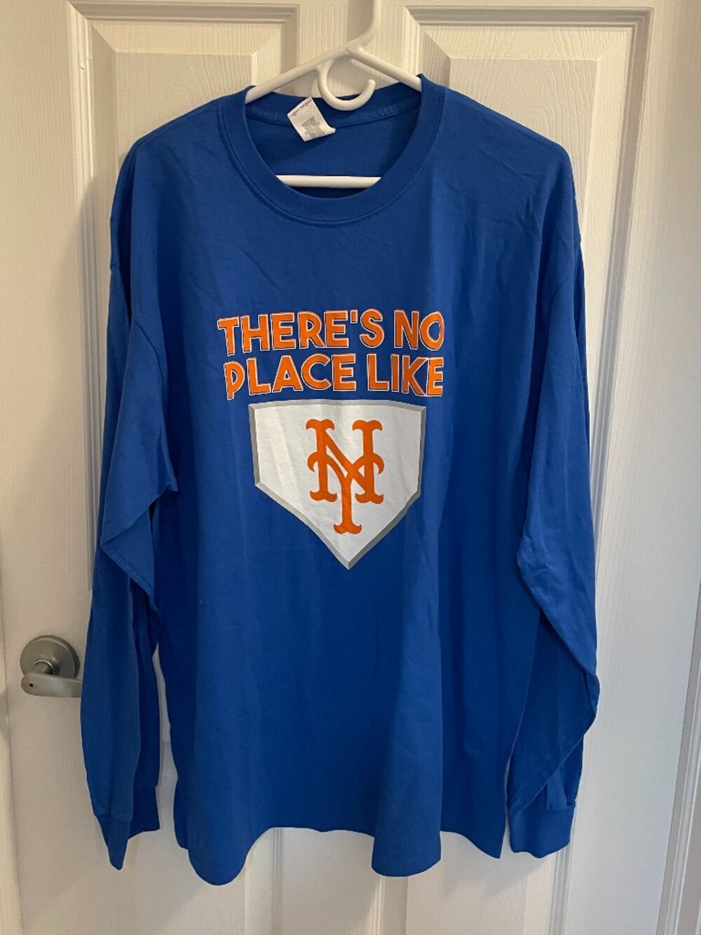 New York Mets Long Sleeve Tee Mens XL No Place Like Home Game Giveaway